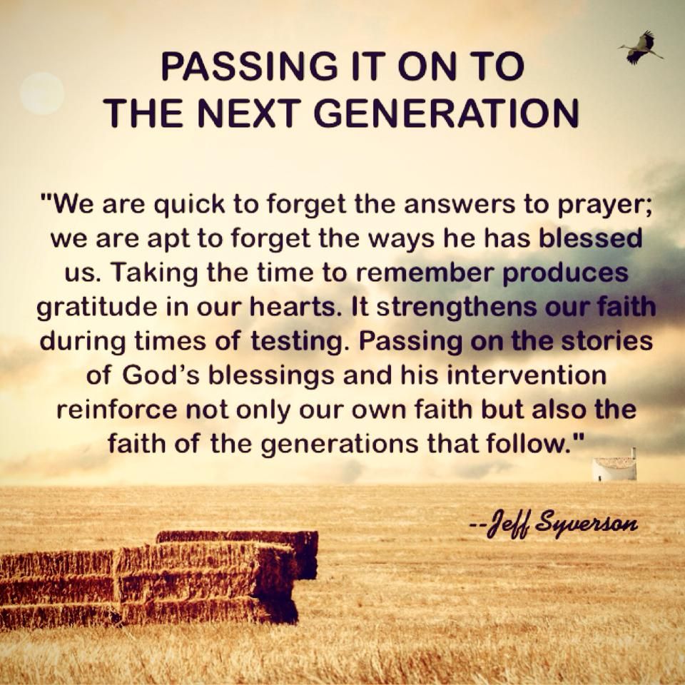 Passing the torch: From generation to generation—the epic movement ... From Generation to Generation: Passing Down Traditions