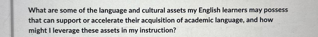 Solved What are some of the language and cultural assets my | Chegg.com Traditional Markets as Cultural Heritage